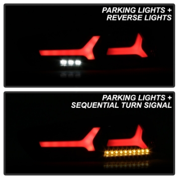 Picture of Spyder Mitsubishi Lancer-Evolution X 08-14 V2 LED Tail Lights - Black ALT-YD-ML08V2-SEQ-BK