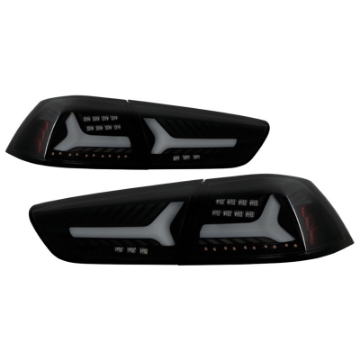 Picture of Spyder Mitsubishi Lancer-Evolution X 08-14 V2 LED Tail Lights - Black Smoke ALT-YD-ML08V2-SEQ-BSM