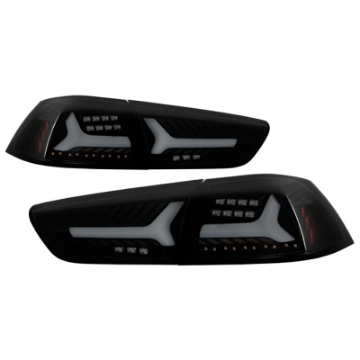 Picture of Spyder Mitsubishi Lancer-Evolution X 08-14 V2 LED Tail Lights - Black Smoke ALT-YD-ML08V2-SEQ-BSM