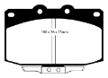 Picture of EBC 86-89 Mazda RX7 2-4 1-3 RotaryVented Rear Rotors Redstuff Front Brake Pads