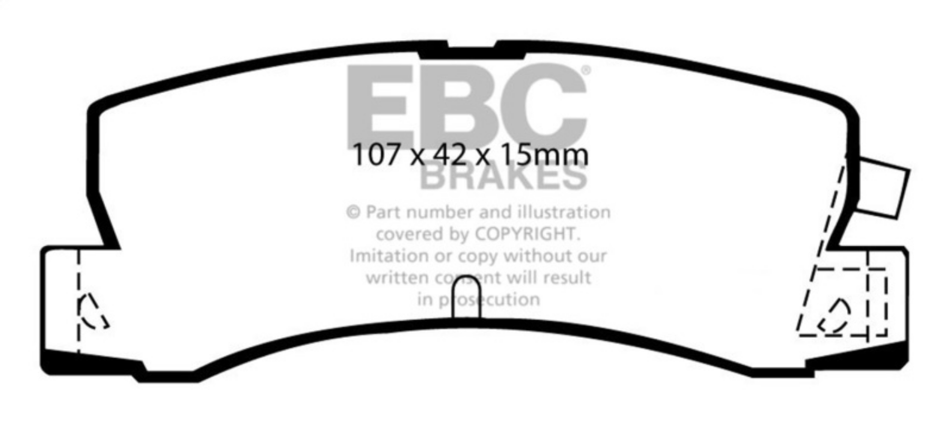 Picture of EBC 86-92 Toyota Corolla 1-6 Yellowstuff Rear Brake Pads