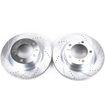 Picture of Power Stop 16-21 Toyota Land Cruiser Front Evolution Drilled & Slotted Rotors - Pair