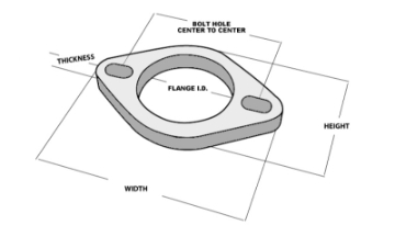 Picture of Vibrant 2-Bolt T304 SS Exhaust Flanges 3in I-D- - 5 Flange Bulk Pack