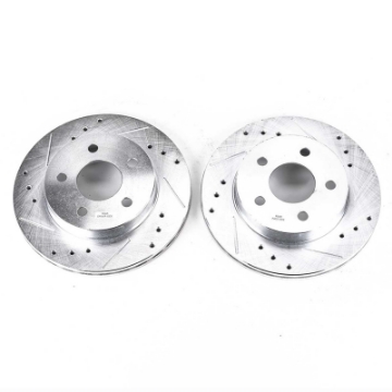 Picture of Power Stop 93-97 Ford Thunderbird Rear Evolution Drilled & Slotted Rotors - Pair