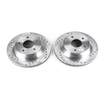 Picture of Power Stop 84-87 Chevrolet Corvette Front Evolution Drilled & Slotted Rotors - Pair
