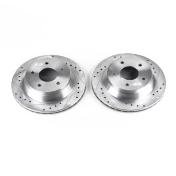 Picture of Power Stop 84-87 Chevrolet Corvette Front Evolution Drilled & Slotted Rotors - Pair