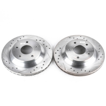 Picture of Power Stop 88-95 Chevrolet Corvette Front Evolution Drilled & Slotted Rotors - Pair