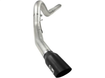 Picture of aFe MACHForce XP 5in DPF-Back Stainless Steel Exh Sys, Black tip, Ford Diesel Trucks 08-10 V8-6-4L