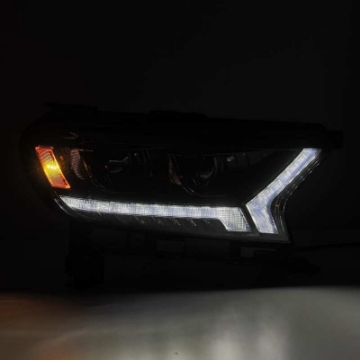 Picture of AlphaRex 2019+ Ford Ranger PRO-Series Proj Headlights Plank Style Black w-Seq Signal-DRL