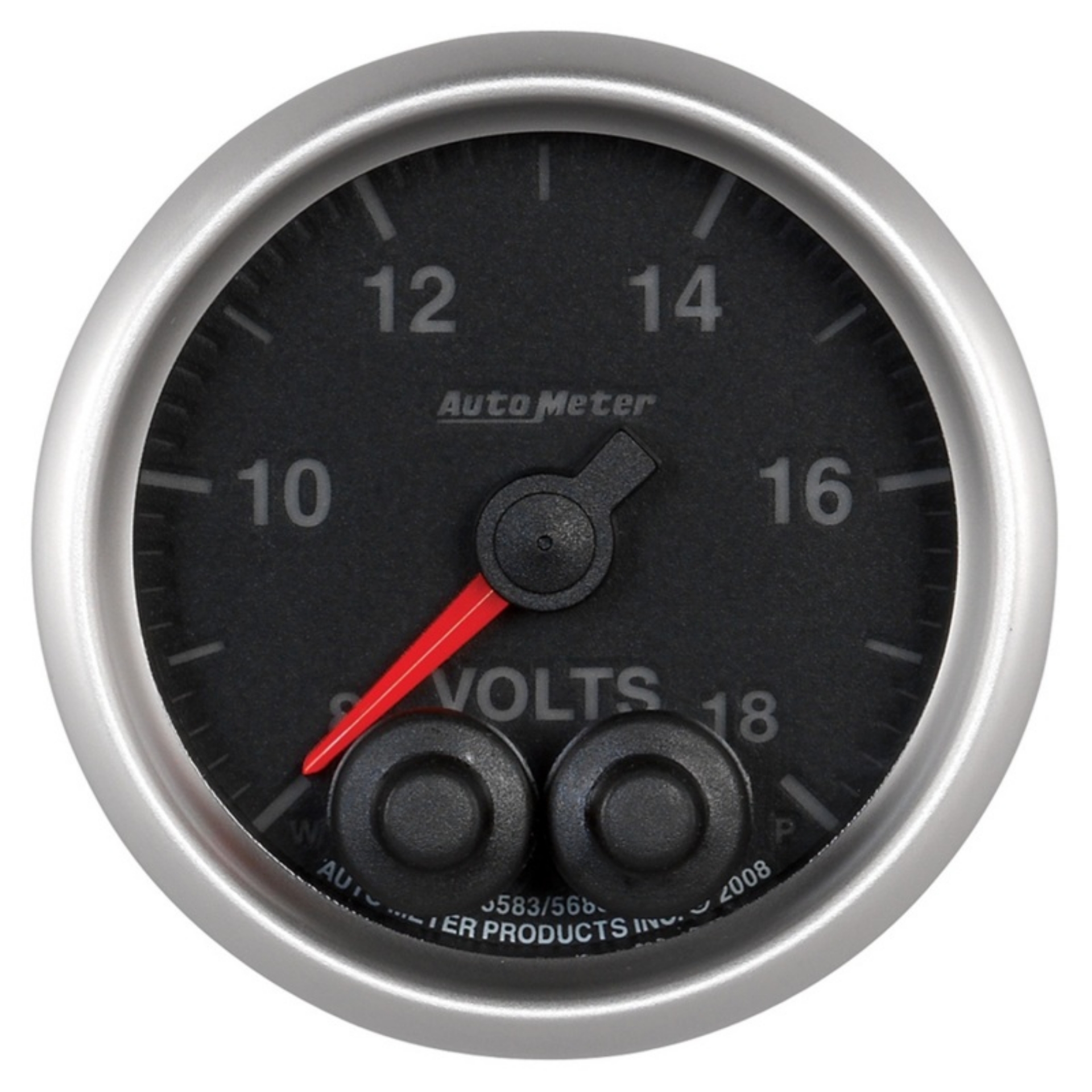 Picture of Autometer Elite 52-4mm Peak & Warn w- Electronic Control 8-18 Volt Voltmeter