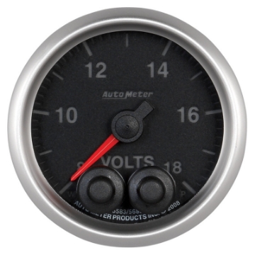 Picture of Autometer Elite 52-4mm Peak & Warn w- Electronic Control 8-18 Volt Voltmeter