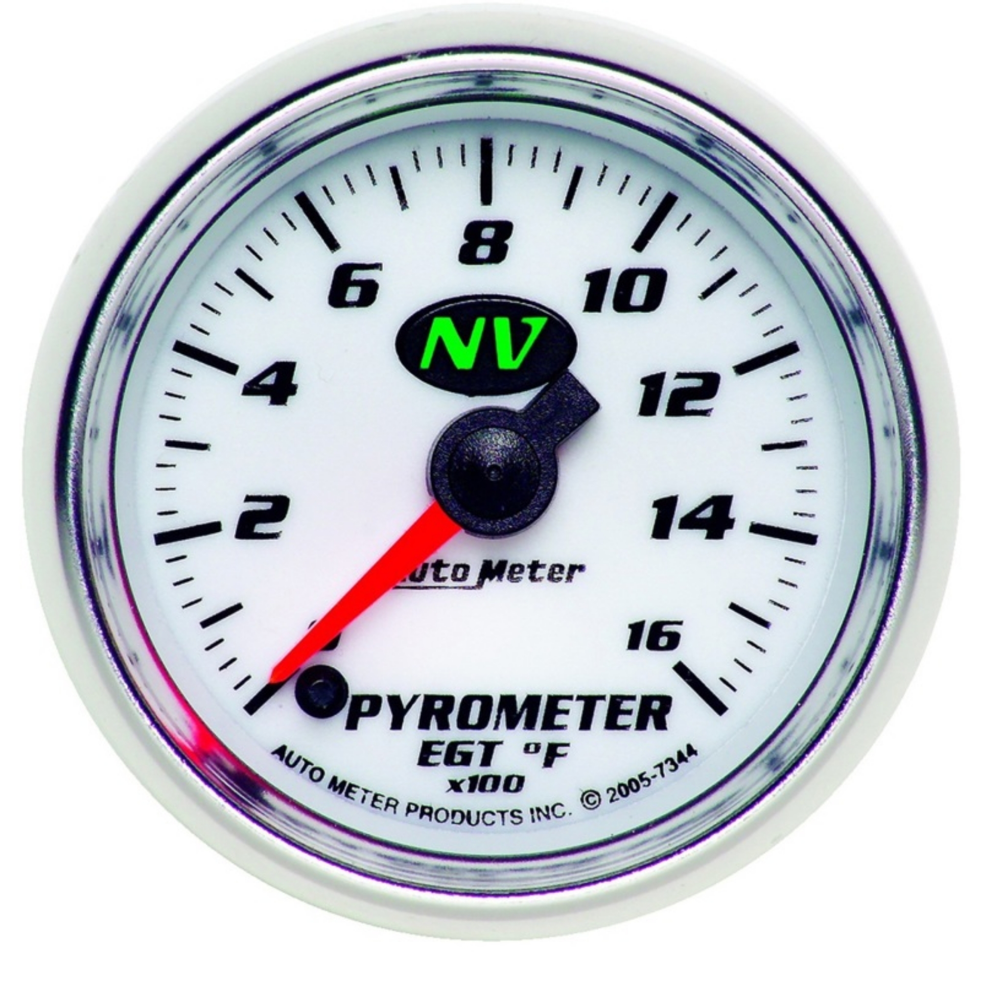 Picture of Autometer Pyrometer NV 52-4mm 0-1600 Deg F Advanced Digital Stepper Motor Pyrometer Gauge
