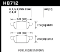 Picture of Hawk 13 Ford Focus HP+ Front Street Brake Pads
