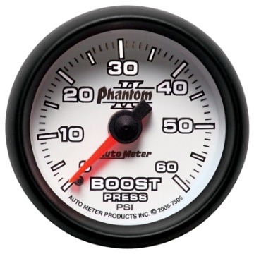 Picture of Autometer Phantom II 52-4mm Mechanical 0-60 PSI Boost Gauge