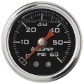 Picture of Autometer AutoGage 1-5in Liquid Filled Mechanical 0-60 PSI Fuel Pressure Gauge - Black