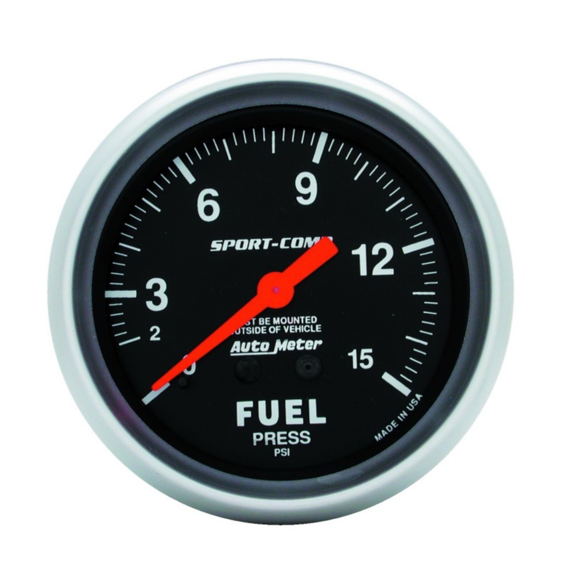 Picture of Autometer Sport-Comp 2 5-8in 0-15 PSI Mechanical Fuel Pressure Gauge