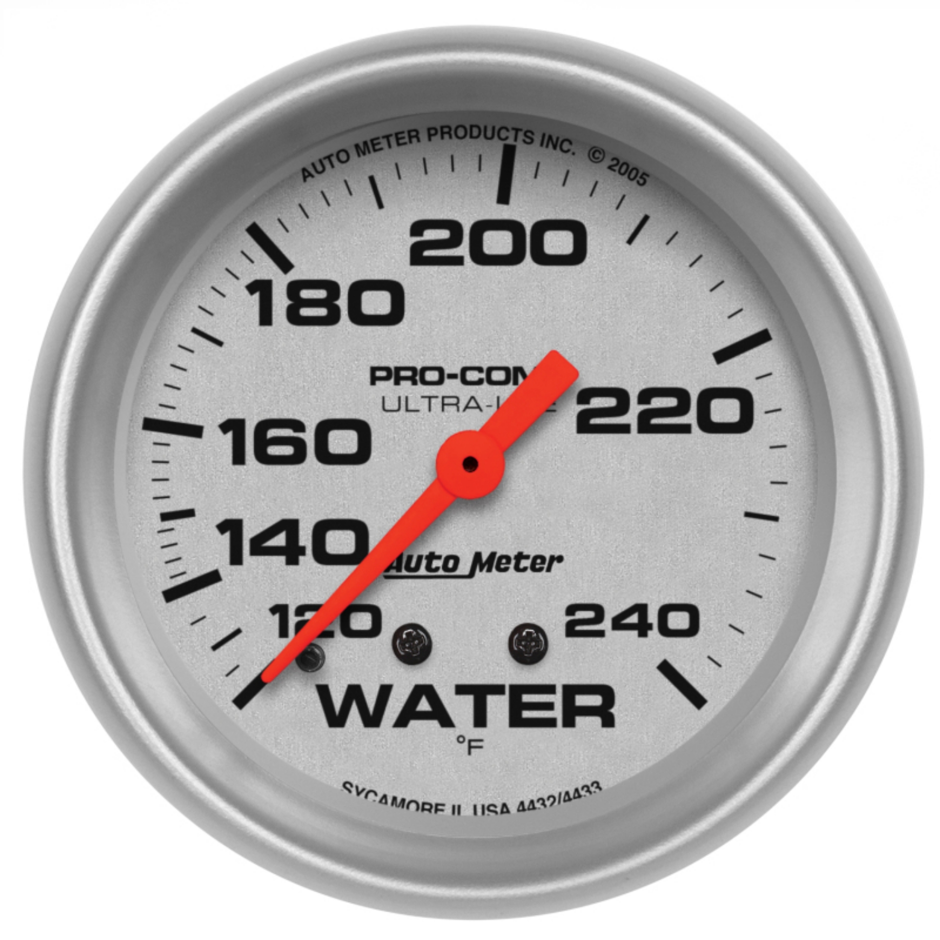 Picture of Autometer Ultra-Lite 66-7mm 120-240 Deg F Mechanical Water Temperature Gauge - White
