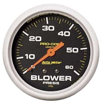 Picture of Autometer Pro-Comp 2 5-8in 0-60 PSI Liquid Filled Mech Blower Pressure Gauge