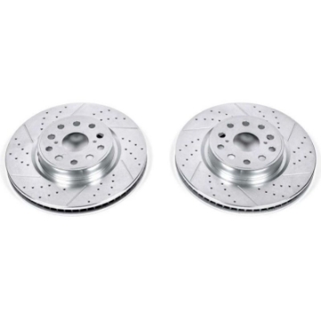 Picture of Power Stop 07-17 Lexus LS460 Front Evolution Drilled & Slotted Rotors - Pair