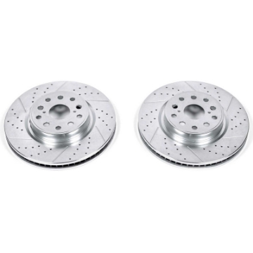 Picture of Power Stop 07-17 Lexus LS460 Front Evolution Drilled & Slotted Rotors - Pair
