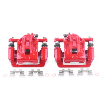 Picture of Power Stop 05-09 Hyundai Tucson Rear Red Calipers w-Brackets - Pair