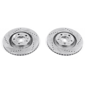 Picture of Power Stop 04-09 Audi S4 Rear Evolution Drilled & Slotted Rotors - Pair