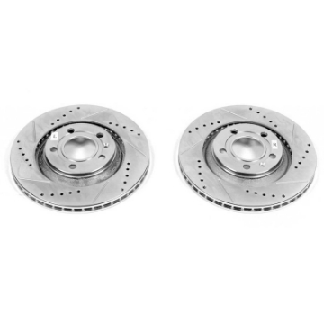 Picture of Power Stop 04-09 Audi S4 Rear Evolution Drilled & Slotted Rotors - Pair