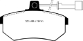 Picture of EBC 89-90 Audi 100 Quattro 2-3 Redstuff Front Brake Pads