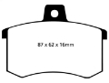 Picture of EBC 89-90 Audi 100 Quattro 2-3 Yellowstuff Rear Brake Pads
