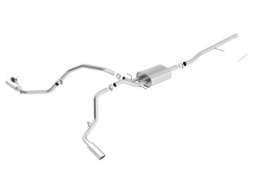 Picture of Borla 14 Silv-Sierra C-B Exhaust S-Type 1500 5-3L V8 AT-MT 2&4WD Ext Cab Split Side Exit