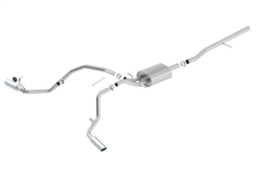 Picture of Borla 14 Silv-Sierra C-B Exhaust S-Type 1500 5-3L V8 AT-MT 2&4WD Ext Cab Split Side Exit