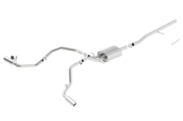 Picture of Borla 14 Silv-Sierra C-B Exhaust ATAK 1500 5-3L V8 AT-MT 2&4WD Ext Cab Split Side Exit