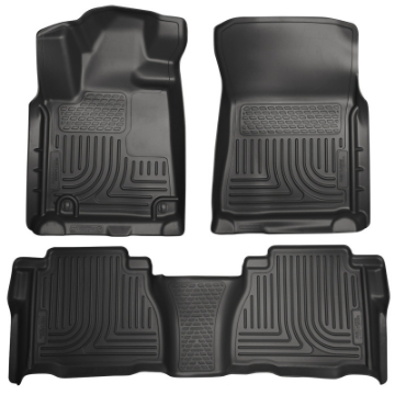 Picture of Husky Liners 14 Toyota Tundra Weatherbeater Black Front & 2nd Seat Floor Liners