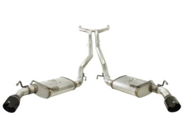 Picture of aFe MACHForce XP Exhaust 2-5in Stainless Steel CB-10-13 Chevy Camaro V6-3-6L td gloss blk tip