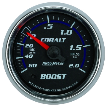Picture of Autometer Cobalt 52mm 2 BAR Mechanical Boost Gauge