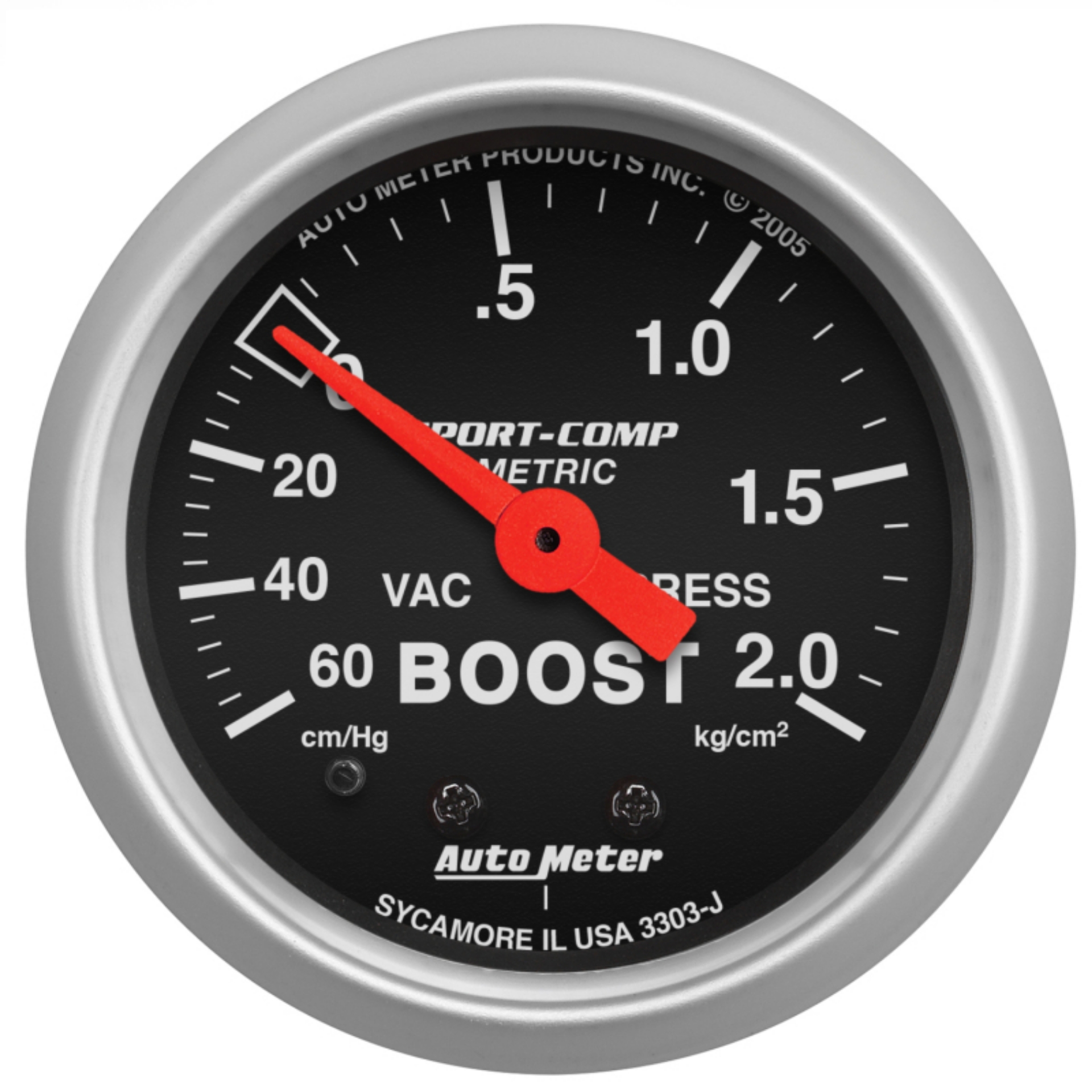 Picture of Autometer Sport-Comp 52mm 60 cm-Hg-2-0 Kg-Cm2 Mechanical Boost Gauge