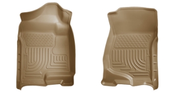 Picture of Husky Liners 07-14 Cadillac Escalade ESV-EXT Weatherbeater Tan Front Floor Liners