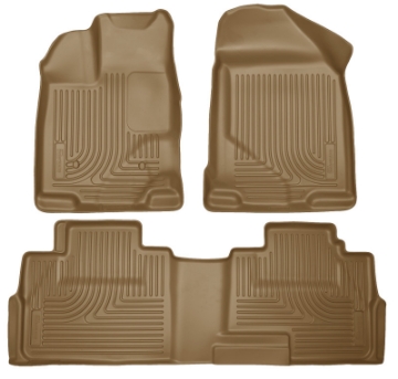 Picture of Husky Liners 07-13 Ford Edge - 07-13 Lincoln MKX Weatherbeater Tan Front & 2nd Seat Floor Liners