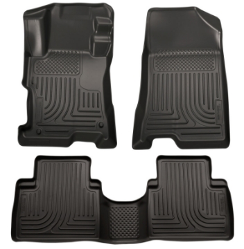 Picture of Husky Liners 14 Kia Sorento Weatherbeater Black Front & 2nd Seat Floor Liners