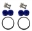 Picture of Torque Solution Universal Billet Bumper Quick Release Kit Universal Blue