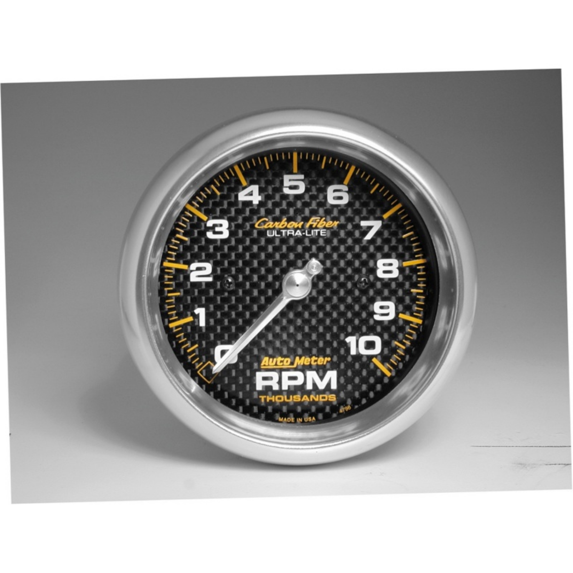 Picture of Autometer Carbon Fiber 3 3-8 10000 RPM In-Dash Tachometer