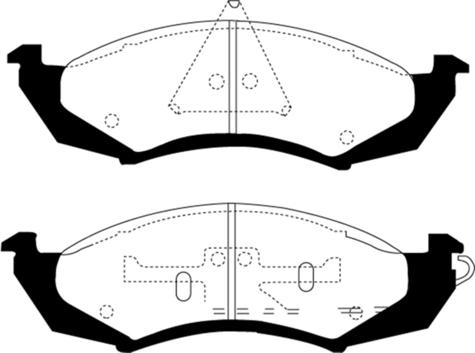 Picture of EBC 89-91 Ford Thunderbird 3-8 Yellowstuff Front Brake Pads