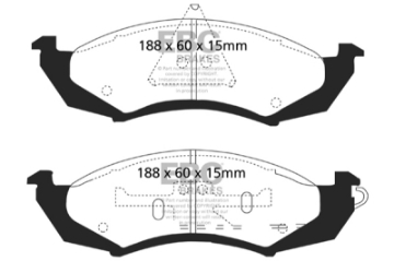 Picture of EBC 89-91 Ford Thunderbird 3-8 Yellowstuff Front Brake Pads