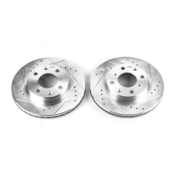 Picture of Power Stop 90-00 Honda Civic Front Evolution Drilled & Slotted Rotors - Pair