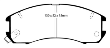 Picture of EBC 89-92 Ford Probe 2-2 Redstuff Front Brake Pads