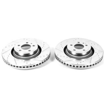 Picture of Power Stop 15-19 Ford Mustang Front Evolution Drilled & Slotted Rotors - Pair