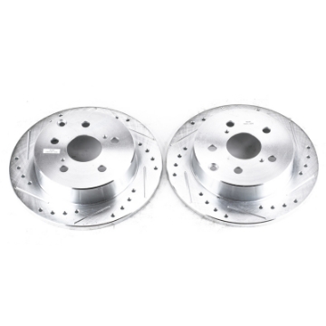 Picture of Power Stop 10-12 Lexus HS250h Rear Evolution Drilled & Slotted Rotors - Pair