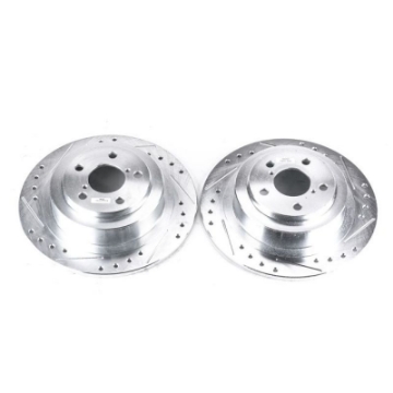 Picture of Power Stop 03-06 Subaru Baja Rear Evolution Drilled & Slotted Rotors - Pair