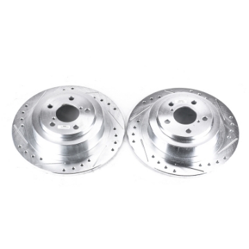 Picture of Power Stop 03-06 Subaru Baja Rear Evolution Drilled & Slotted Rotors - Pair