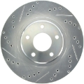 Picture of StopTech Select Sport Nissan Slotted and Drilled Right Front Rotor